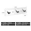 Ganchos de Acero Inoxidable sin Clavos de Múltiples Filas Transfronterizos con Adhesivo Fuerte para Cocina y Baño, Ganchos de Pared sin Clavos, Ganchos de Pared Adhesivos sin Rastro