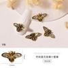 Accesorios para Uñas Artísticas al por Mayor Remaches Metálicos Estilo Japonés Abejita Aleación Oro y Plata Vintage Set de Cruces Decoraciones para Uñas