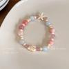 Macaron Color Pequeno Elefante Cerâmica Pulseira Nicho Design Primavera e Verão Doce All-match Namorada Corda Colorida Pulseira Nova