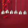Sinos de Natal Prateados Sino de Vento e Acessórios de Sino de Cobre Sino de Cobre com Badalo Tocarão Chaveiro Sino Sino de Vento Materiais para DIY