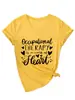 Terapia Ocupacional Amazon Wish Transfronterizo Casual Versátil Elegante Camiseta de Manga Corta con Cuello en V para Mujer