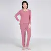 Grasa M200 kg 300 kg talla grande talla grande traje de ropa interior térmica de doble cara de terciopelo top pantalón de palillo