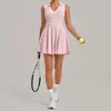Vestido Esportivo de Outono Areia Yoga Tênis Shorts Separados Secagem Rápida Respirável Corrida Fitness Saia de Tênis 86770