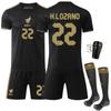 División Américas No. 9 Jersey de Raúl No. 4 Chaqueta de Fútbol Negra Mexicana Edición Especial Conmemorativa Alvarez