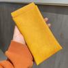 Bolsa para Gafas de Cuero Boca de Metralla para Mujer ins Distintiva Simple Portátil Gafas Elegante Autocierre