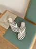 Chanclas de Lunares Estilo Coreano para Mujer, Planas Cómodas de Verano Estilo Vacaciones Zapatos de Playa, Zapatos Perezosos Antideslizantes, Sandalias