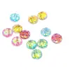 Gipsophila cor AB superfície escama de peixe 6mm branco AB redondo resina broca chata decoração para unha DIY acessórios feitos à mão