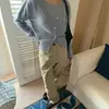 Suéter de Primavera de Melocotón Blanco 8 Colores Coreano Cuello en V de un Solo Botón Cardigan de Lana Tejida Top Delgado para Mujer