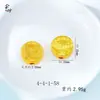 Pastel de Luna Filigrana Hueca Accesorios para Joyería DIY Cubo de la Fortuna Chapado en Oro Antiguo Cuentas Flor de Loto Chapado en Oro Estilo Chino Retro Arte