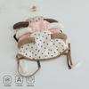 Touca de Bebê Super Fofa com Bolinhas Desenho Animado Chapéu de Aba Larga para Bebês Meninas Touca Quente de Camada Dupla Protege-Orelhas para Primavera e Outono