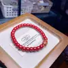 Pulsera de cuentas de arena de cristal de contenido medio estilo antiguo, simple, versátil, moderna y exquisita para mujer, Suministro para transmisiones en vivo