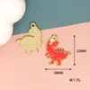 Estilo Coreano Dibujos Animados Monstruo Dinosaurio DIY Aleación Gota de Aceite Collar Pulsera Colgante Llavero Colgante Accesorios de Joyería
