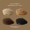 Boina de lã nova para outono e inverno, chapéu de pintor estilo britânico da moda, boina retrô versátil que afina o rosto para homens e mulheres