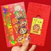 Pegatina Dorada para Teléfono con Oro Puro 999, Cinco Dioses de la Fortuna, Tarjeta de Fortuna Multicolor que Cambia de Color, Sobre Rojo, Regalo de Año Nuevo