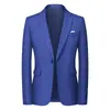Blazer casual para hombre transfronterizo de Amazon, talla europea, de un solo botón, corte ajustado, chaqueta de traje resistente a las arrugas