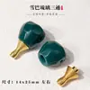 Set de Tres Piezas de Vidrio Verde Pulsera Hecha a Mano DIY Cabeza de Buda Vajra 108 Accesorios Cuentas Accesorios Colección de Joyería