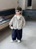 Q232 Chaqueta para Niños Primavera y Otoño Estilo Nuevo Sudadera con Capucha para Niños Cárdigan Atractivo de Moda Ropa de Otoño para Bebé Top Casual