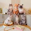 Almohada de Gato Estéreo Simulada, Muñeco de Peluche de Gato, Sofá para el Hogar, Adornos para Mascotas, Cojín para la Cintura, Accesorios para Fotografía