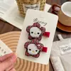 Pinza para el pelo de dibujos animados Gato Kt Estrella a Cuadros Coreana Accesorios para el Cabello de Niña Dulce Pinza Lateral para Flequillo Joyería para la Cabeza Pinza para el Cabello