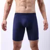 Ropa Interior Deportiva para Hombre, Anti-Rozaduras, Longitud Extendida, Piernas Anti-Rozaduras, Malla de Seda Hielo, Talla Grande, Transpirable, Secado Rápido, Brief Deportivo de Cintura Media