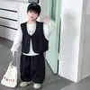 Conjunto de Tres Piezas de Algodón para Niños Primavera y Otoño Estilo Coreano Atuendo Fresco y Moderno para Bebés y Niños Pequeños Venta al por Mayor de Comercio Exterior