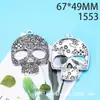 [Especial] Material para Joyería NIANXING Colgante 66.5*49mm Calavera de Rosa Súper Grande Exquisitamente Tallada