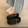 Sandálias Mary Jane Fechadas Respiráveis de Tela Francesa para Mulheres 2026 Novo Estilo de Verão com Saias Confortáveis de Fundo Plano Boca Rasa Sapatos Individuais