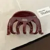 Pinza de tiburón negra en forma de corazón para recogido, elegante pinza para el pelo floral para la parte trasera de la cabeza, gran accesorio para el pelo de pinza de garra estilo nuevo 2026