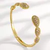 Pulseira Rakol de Alto Padrão Gota Aberta Banhada a Ouro Sexy e Bonita Ajustável Novo Estilo para Mulheres Estilo Europeu e Americano Transfronteiriço