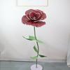 Simulação de decoração de casamento de flor de papoula janela layout shopping cenário pano papoula flor falsa terno atacado