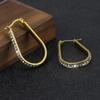 Accesorios populares transfronterizos aretes de espiral exagerados europeos y americanos aretes de ladrillo de acero inoxidable para mujer directo de fábrica accesorios de acero titanio