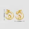 Colgante Chapado en Oro de 14K que Conserva el Color con la Palabra "Fortuna" Pulsera de Amuletos Pequeños Accesorio Pulsera DIY Accesorios de Cuentas para Collares Venta al por Mayor D104