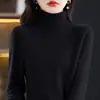 Suministro Directo de Fábrica Suéter de Cuello Alto con Mangas Raglán para Mujer Suéter de Punto Básico Estilo Coreano Suéter de Punto Exterior Holgado Otoño e Invierno