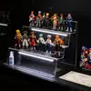 Suporte de Exibição Transparente de Acrílico para Celular Trapezoidal Estendido Multi-Camada Porta-Carteira Máscara Display de Balcão para Desktop