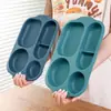 Plato para estudiantes de paja de trigo engrosado cubiertos de compartimentos de comedor anticaída antiquemaduras plato de arroz multi-compartimento logo