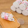 Bastoncillo de algodón para bebé 100 bolsas orejas removedor de maquillaje bastoncillo de madera desechable bastoncillo de algodón médico doble cabeza