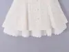 Vestido de Verão Feminino Estilo Europeu e Americano 2026, com Renda Patchwork Floral que Marca a Cintura, de Alcinha 1803