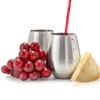 Vaso para huevo de acero inoxidable Spot 18oz Vaso para cáscara de huevo de una sola capa Acero inoxidable 304 Copa para vino de huevo Vaso para cerveza en forma de U