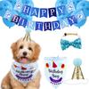 Arreglo de fiesta de cumpleaños para mascotas transfronteriza toalla triangular de cumpleaños para perro babero banderín de cumpleaños para mascotas sombrero de cumpleaños toalla para babas