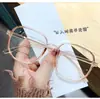 Nuevo Armazón de Gafas de Polígono Celebridad de Internet para Mujer Moderno Armazón Grande Espejo Plano Anti-Luz Azul Estilo Igual al de Caperucita Roja Productos Terminados para Miopía