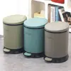 Lixeira Silenciosa com Pedal de Plástico Espessado para Uso Doméstico, Grande, Estampada, para Cozinha, Banheiro