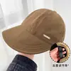 Zhao Rusi con Sombrero de Sol de Secado Rápido para Mujer, Tapa Cara Grande para Cabeza Grande, Sombrero de Pescador de Verano Anti-ultravioleta