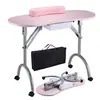Mesa de Manicure Portátil Transfronteiriça Dobrável Lâmpada de Mesa de Beleza com Aspirador Fabricante de Mesa de Manicure Atacado