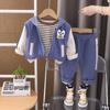 Ropa de Bebé Estilo Occidental Conjunto de Tres Piezas para Primavera y Otoño Traje Dividido Bebé Niño de Año y Medio Infantil Moda Otoño