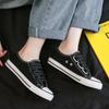 Tênis de Lona Baixo Novo de Primavera para Mulheres Tendência Ins Sapatos de Tecido com Velcro Sapatos de Borracha para Estudantes Sapatos Preguiçosos com Velcro F003