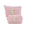 Bolsa de Hombro de Pana con Letras Transfronteriza de Amazon, Bolsa Bordada de Toalla, Bolsa de Almacenamiento para Neceser, Material de Pana