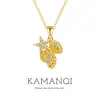 Collar de concha de estrella de mar dorada transfronterizo europeo y americano para mujer, accesorio de moda de cadena para la clavícula con diseño en relieve vintage estilo océano