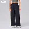 Pantalones casuales holgados para mujer, pantalones rectos de pierna ancha transpirables de secado rápido con cordones en los pies, pantalones deportivos de montañismo para exteriores D25078