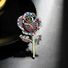 Ventas Directas de Fábrica Producto Nuevo Transfronterizo Día de San Valentín Moda Broche de Flor de Rosa Broche de Diamante de Lujo Ligero Accesorios para Ropa