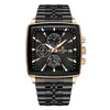 Reloj para Hombre Reward81100 Cronógrafo Multifunción Reloj para Hombre de Negocios Resistente al Agua Calendario Correa de Acero Sólido